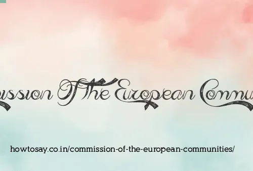 Commission Of The European Communities