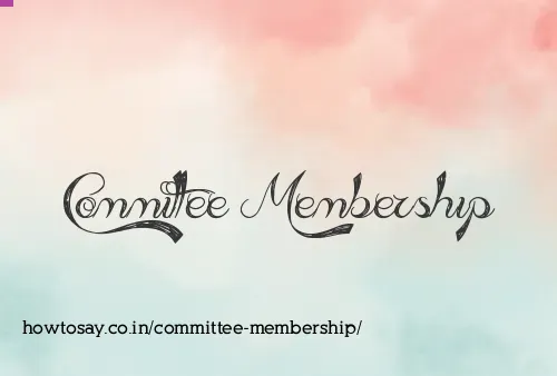 Committee Membership