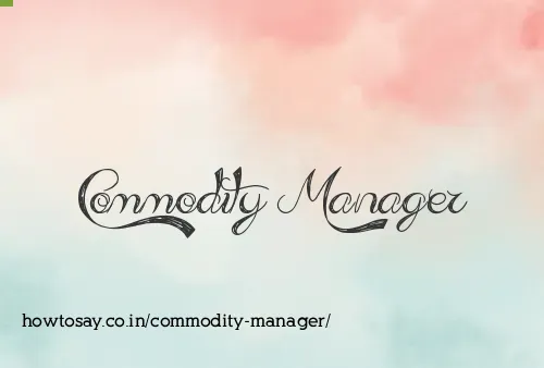 Commodity Manager