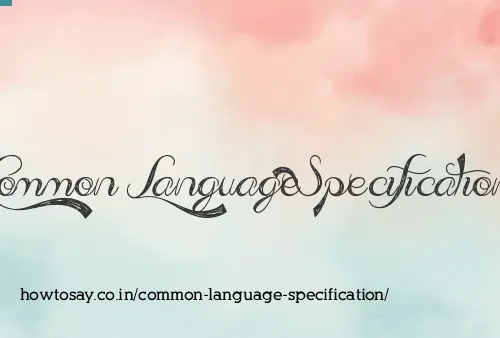 Common Language Specification