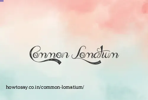 Common Lomatium