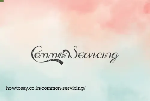 Common Servicing