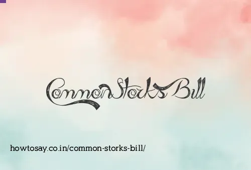 Common Storks Bill