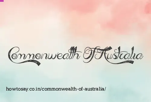 Commonwealth Of Australia