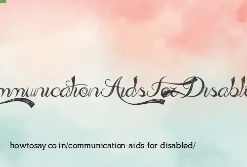 Communication Aids For Disabled