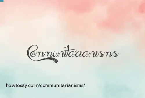 Communitarianisms