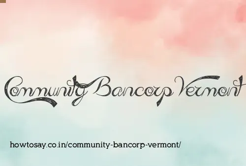 Community Bancorp Vermont