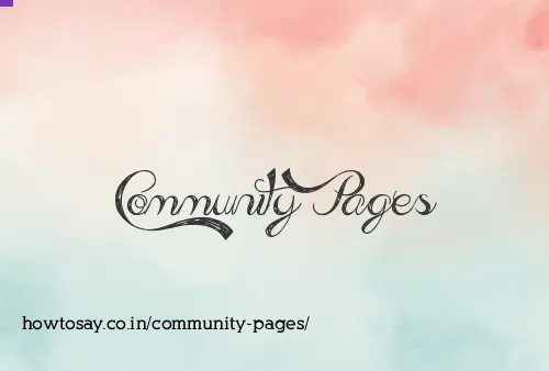 Community Pages