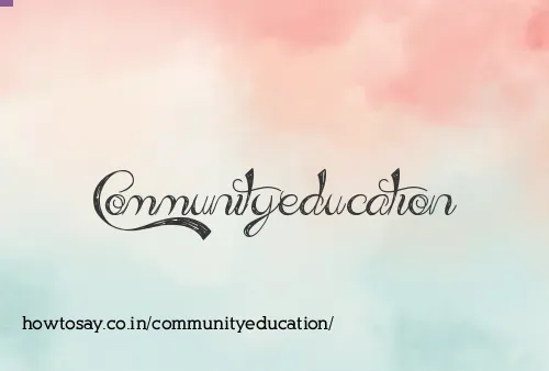 Communityeducation