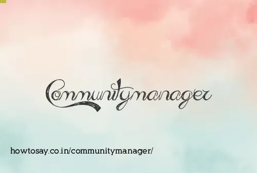 Communitymanager