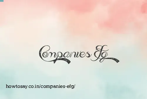Companies Efg