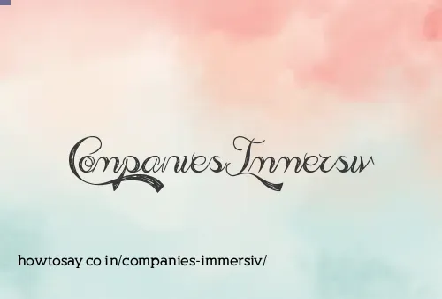 Companies Immersiv