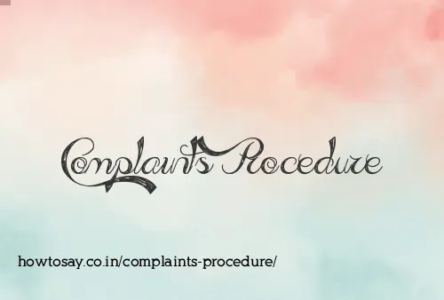 Complaints Procedure
