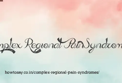 Complex Regional Pain Syndromes