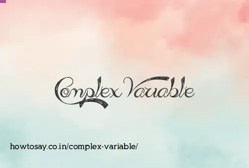 Complex Variable