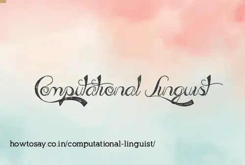 Computational Linguist