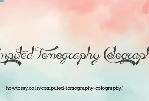Computed Tomography Colography