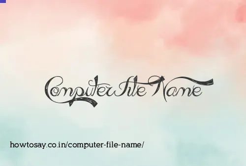 Computer File Name