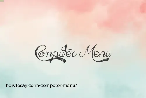 Computer Menu