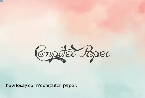 Computer Paper