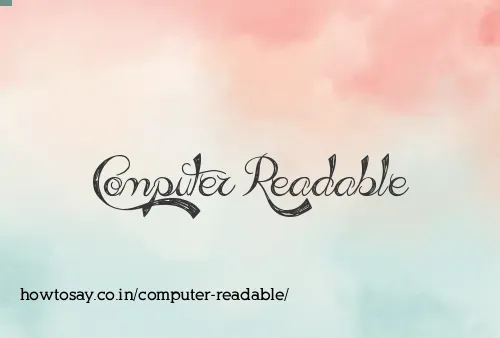 Computer Readable