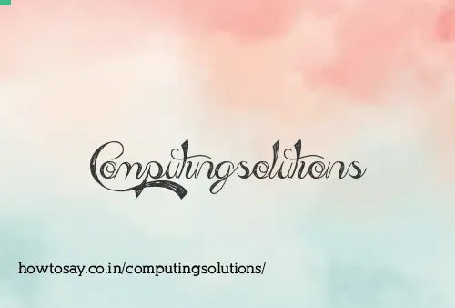 Computingsolutions