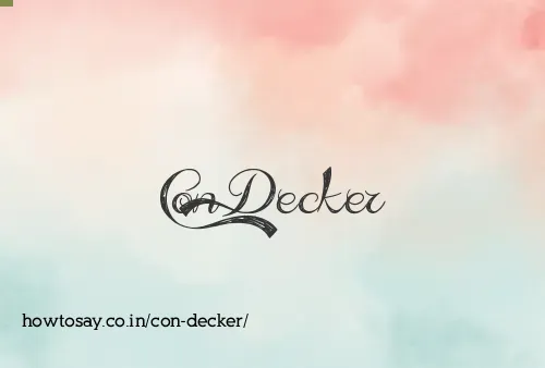 Con Decker
