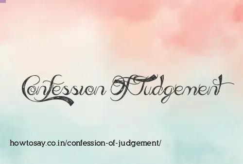 Confession Of Judgement