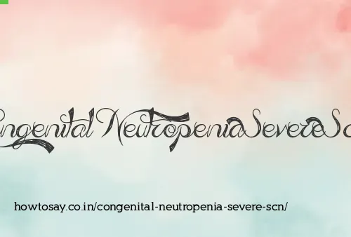 Congenital Neutropenia Severe Scn