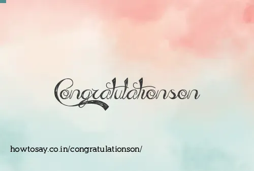 Congratulationson