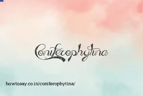 Coniferophytina