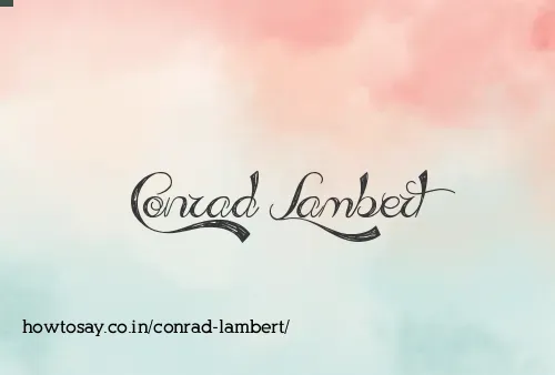 Conrad Lambert