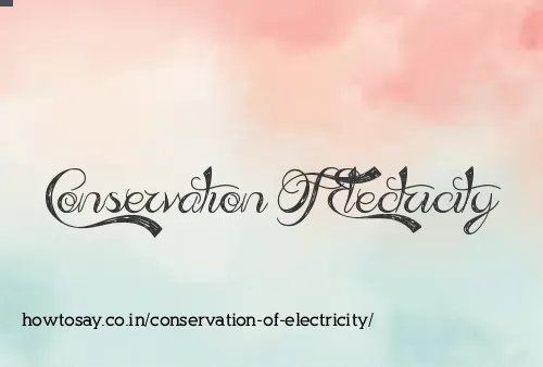 Conservation Of Electricity