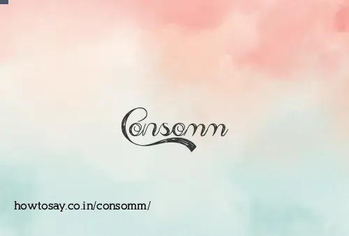Consomm