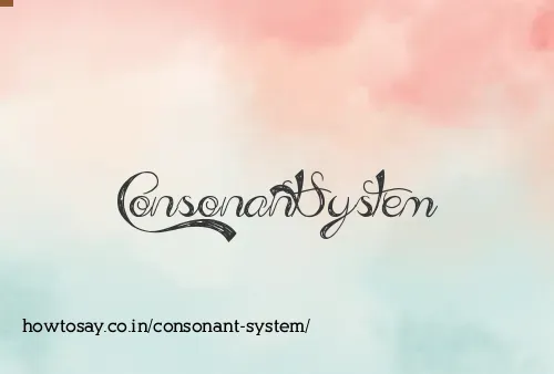 Consonant System