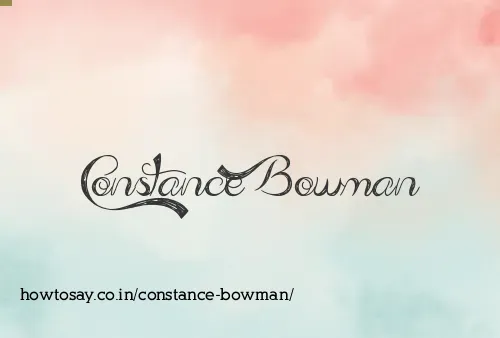 Constance Bowman