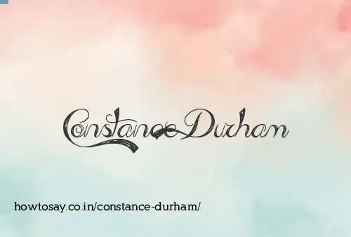 Constance Durham