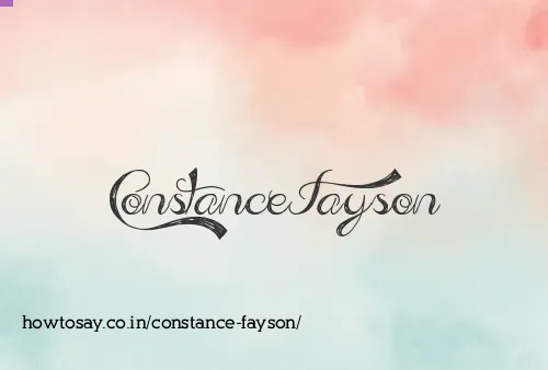 Constance Fayson