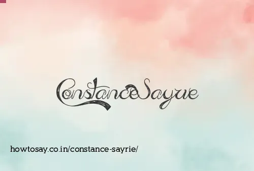 Constance Sayrie