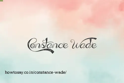 Constance Wade