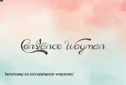 Constance Wayman