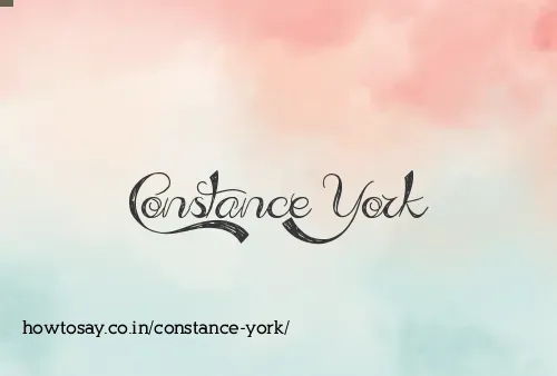 Constance York