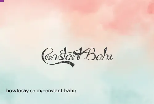 Constant Bahi