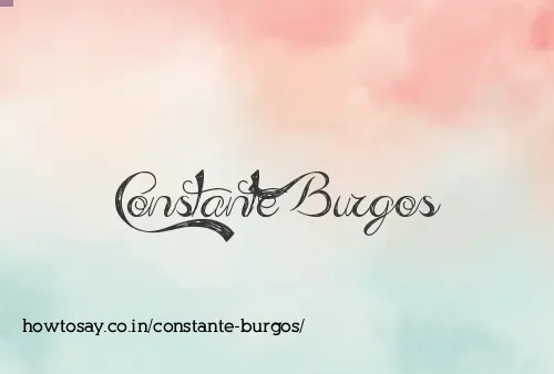 Constante Burgos