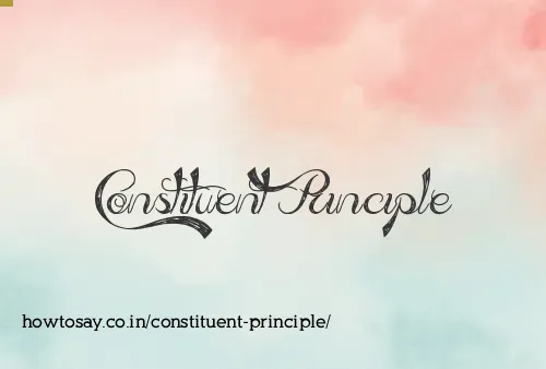 Constituent Principle