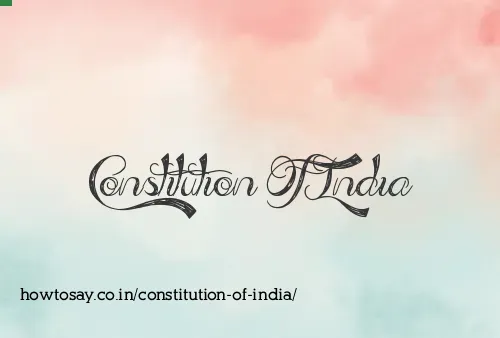 Constitution Of India