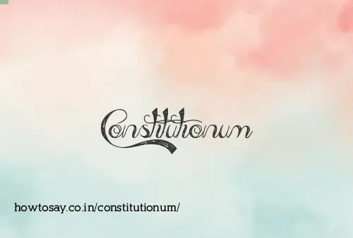 Constitutionum