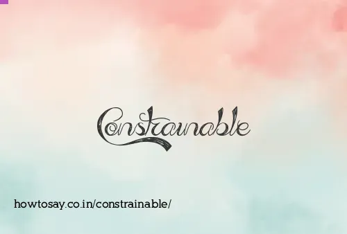 Constrainable