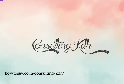 Consulting Kdh