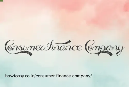 Consumer Finance Company